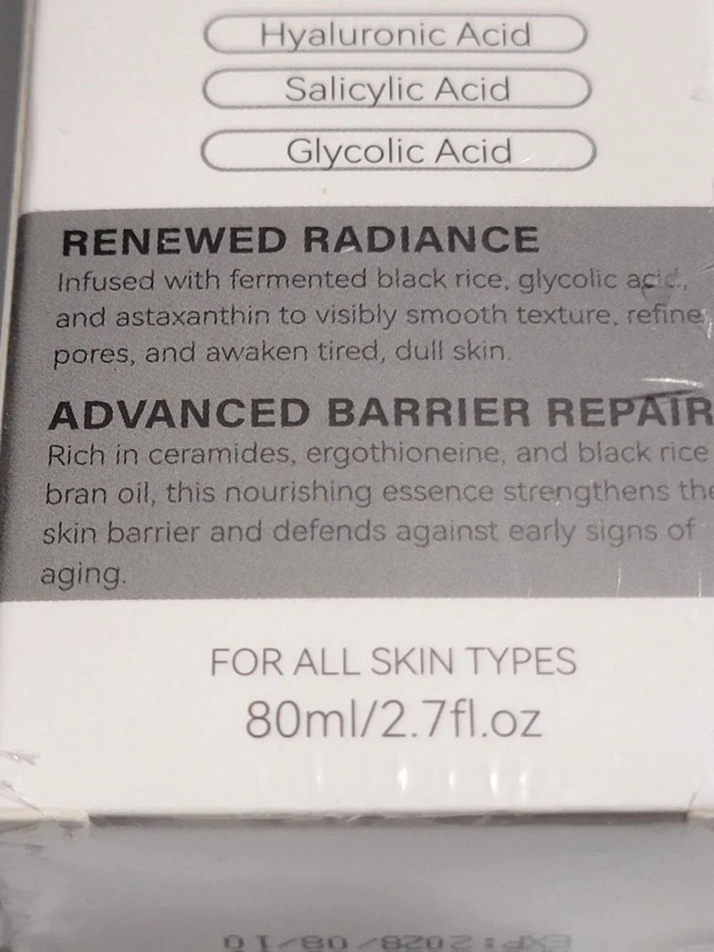 200+ Peeling Shot Exfoliant Ampoule Black Rice NIB